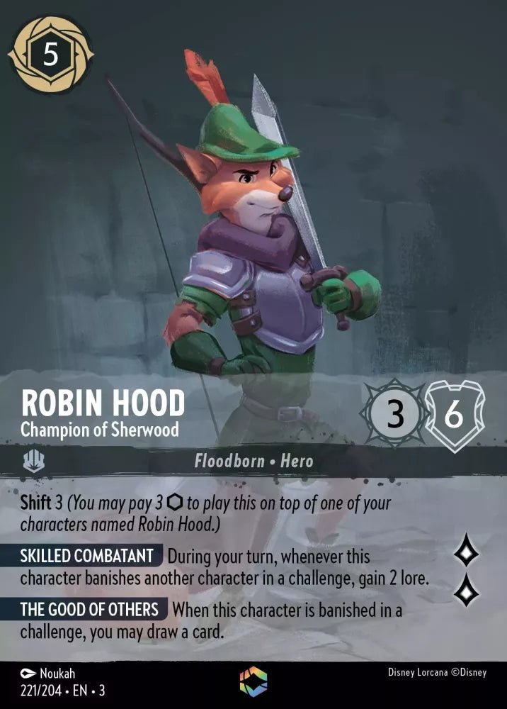 Disney Lorcana - [221/204][S3] - ROBIN HOOD - Champion of Sherwood ENG FOIL [M/NM] - The Great Illuminary -