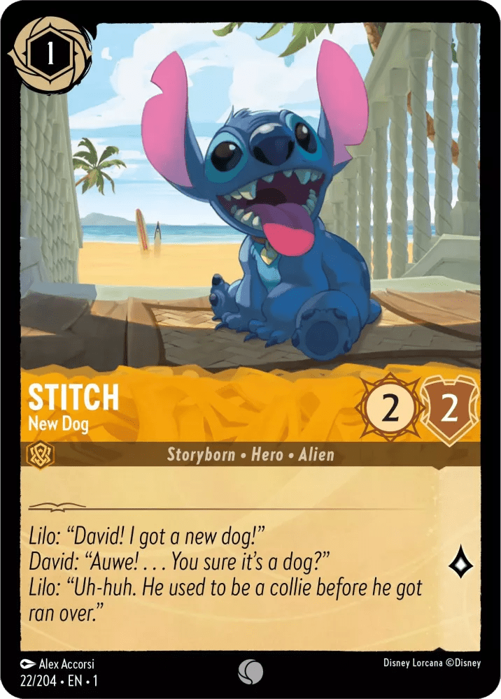 Disney Lorcana - [22/204] - STITCH - New Dog ENG FOIL [M/NM] - The Great Illuminary -