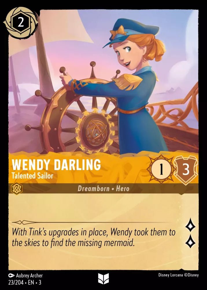 Disney Lorcana - [23/204][S3] - WENDY DARLING - Talented Sailor ENG FOIL [M/NM] - The Great Illuminary -