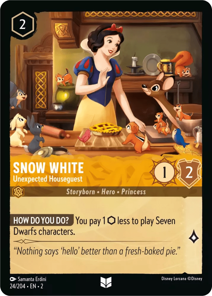 Disney Lorcana - [24/204][S2] - SNOW WHITE - Unexpected Houseguest ENG FOIL [M/NM] - The Great Illuminary -