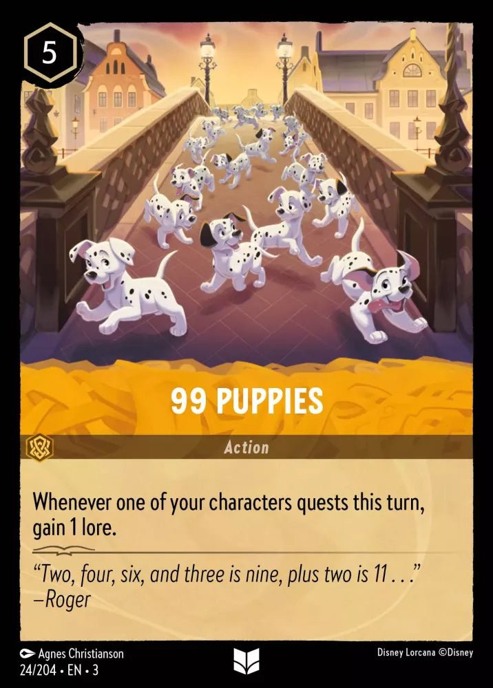 Disney Lorcana - [24/204][S3] - 99 PUPPIES ENG FOIL [M/NM] - The Great Illuminary -