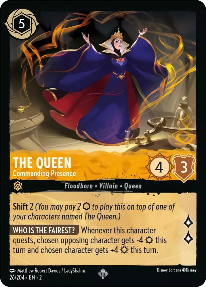 Disney Lorcana - [26/204][S2] - THE QUEEN - Commanding Presence ENG FOIL [M/NM] - The Great Illuminary -