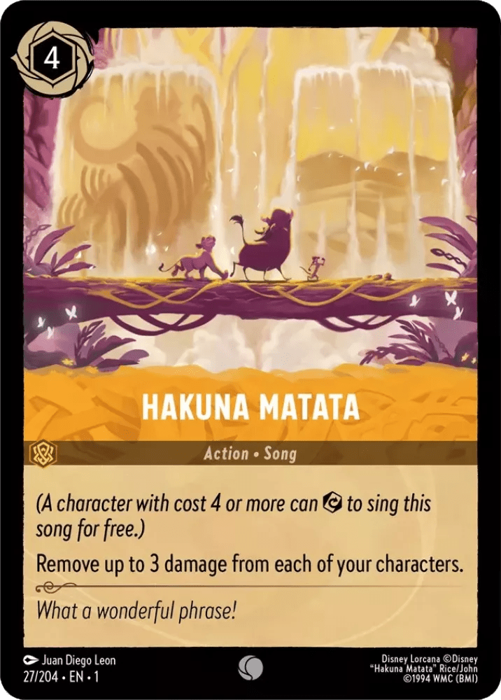 Disney Lorcana - [27/204] - HAKUNA MATATA ENG FOIL [M/NM] - The Great Illuminary -