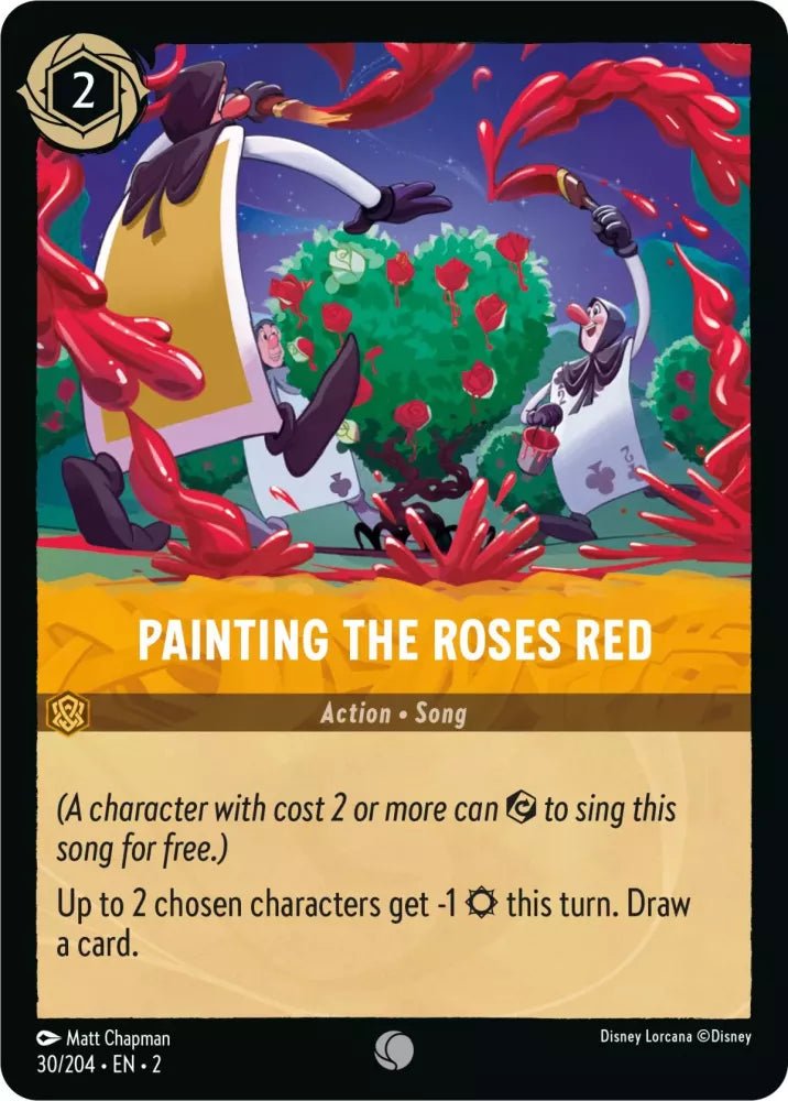 Disney Lorcana - [30/204][S2] - PAINTING THE ROSES RED ENG FOIL [M/NM] - The Great Illuminary -