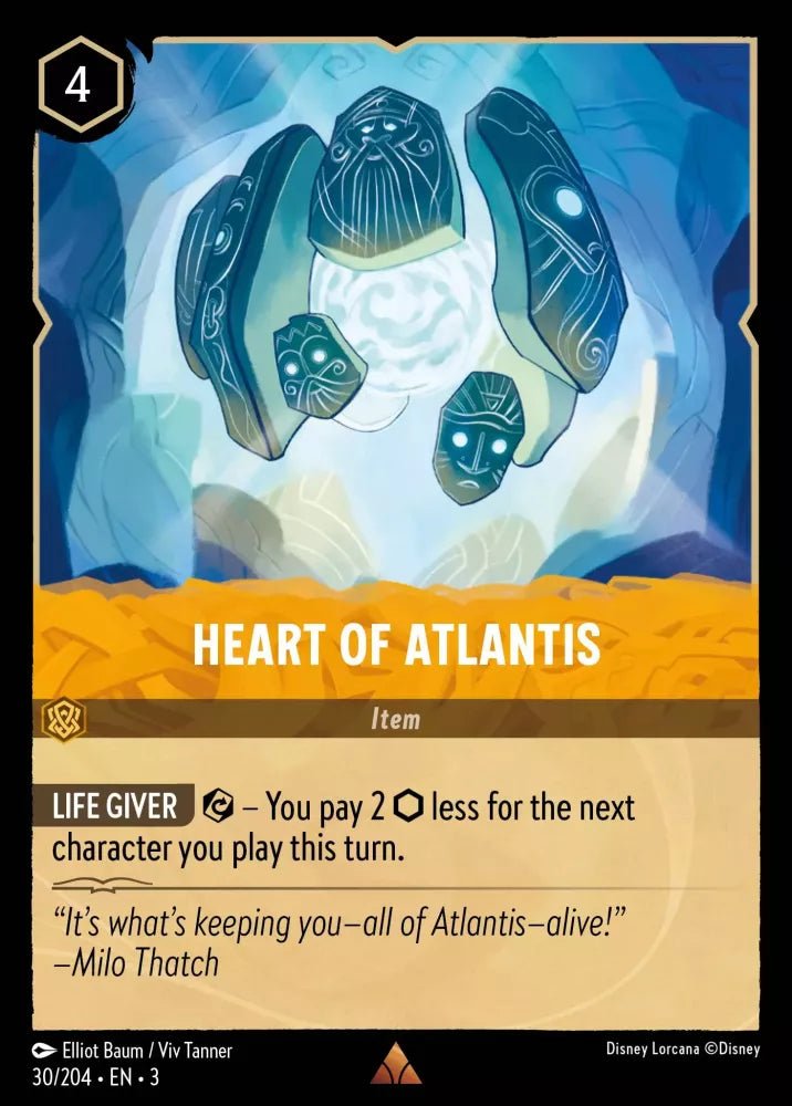 Disney Lorcana - [30/204][S3] - HEART OF ATLANTIS ENG FOIL [M/NM] - The Great Illuminary -