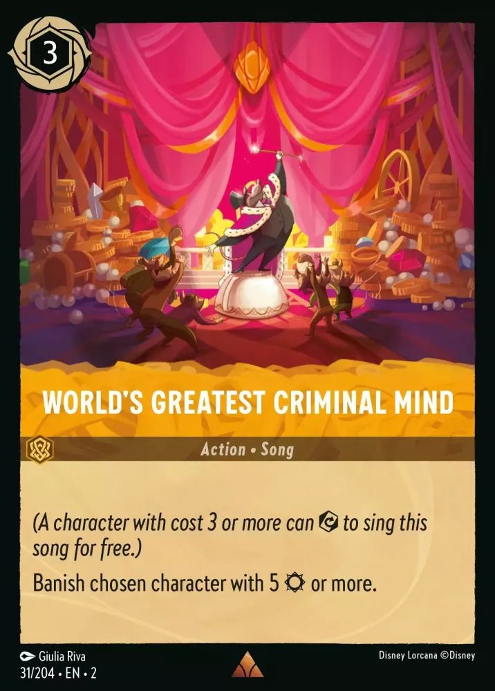 Disney Lorcana - [31/204][S2] - WORLD'S GREATEST CRIMINAL MIND ENG FOIL [M/NM] - The Great Illuminary -