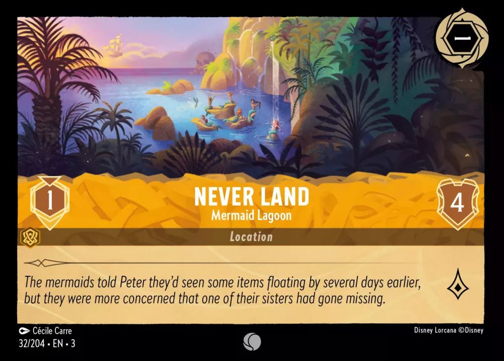 Disney Lorcana - [32/204][S3] - NEVER LAND - Mermaid Lagoon ENG FOIL [M/NM] - The Great Illuminary -