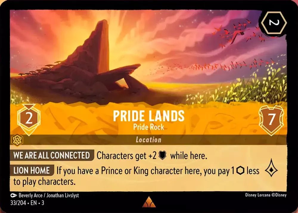 Disney Lorcana - [33/204][S3] - PRIDE LANDS - Pride Rock ENG FOIL [M/NM] - The Great Illuminary -