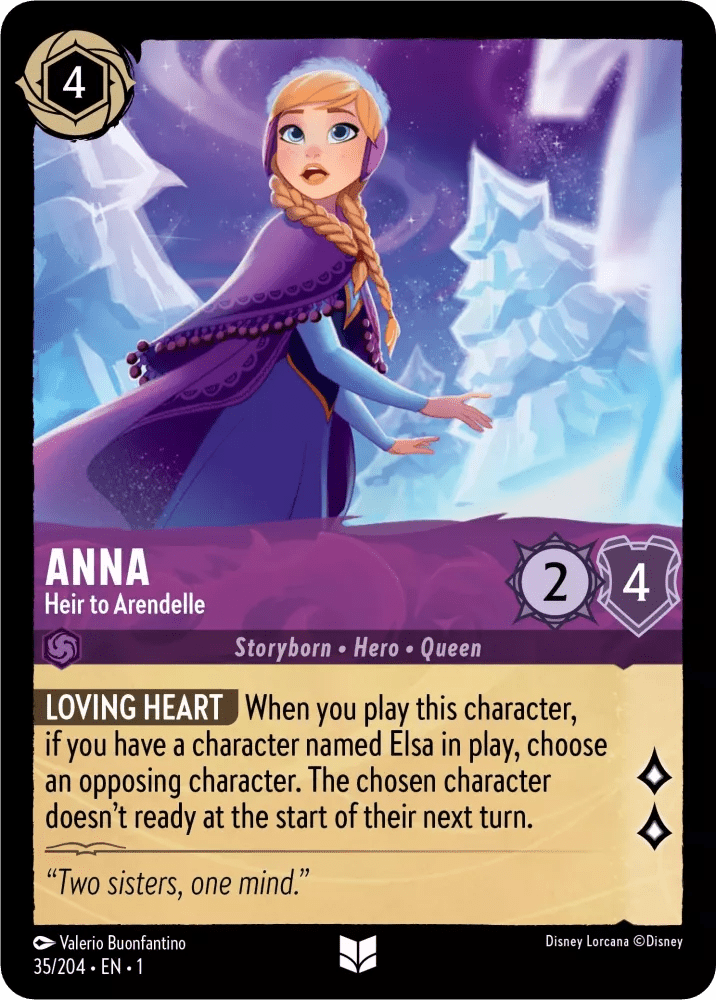 Disney Lorcana - [35/204] - ANNA - Heir to Arendelle ENG FOIL [M/NM] - The Great Illuminary -