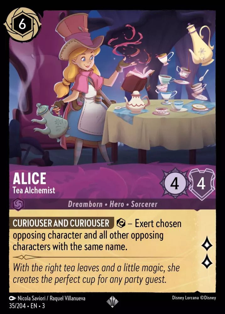 Disney Lorcana - [35/204][S3] - ALICE - Tea Alchemist ENG FOIL [M/NM] - The Great Illuminary -