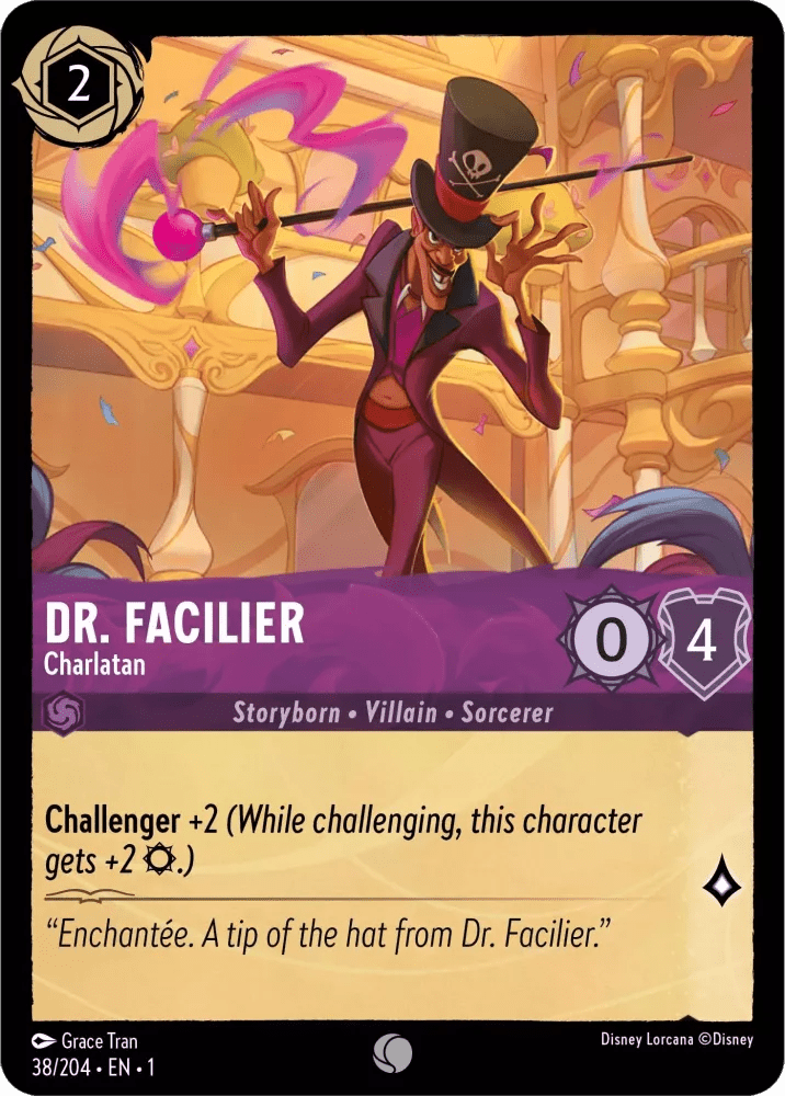 Disney Lorcana - [38/204] - DR. FACILIER - Charlatan ENG FOIL [M/NM] - The Great Illuminary -