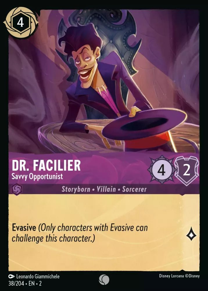 Disney Lorcana - [38/204][S2] - DR. FACILIER - Savvy Opportunist ENG FOIL [M/NM] - The Great Illuminary -