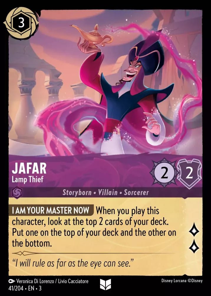 Disney Lorcana - [41/204][S3] - JAFAR - Lamp Thief ENG FOIL [M/NM] - The Great Illuminary -