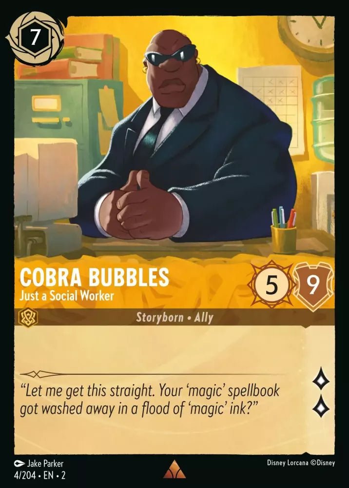 Disney Lorcana - [4/204][S2] - COBRA BUBBLES - Simple Educator ENG FOIL [M/NM] - The Great Illuminary -