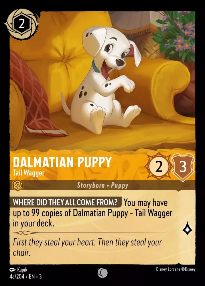 Disney Lorcana - [4/204][S3] - DALMATIAN - Puppy Tail Wagger ENG FOIL [M/NM] - The Great Illuminary -