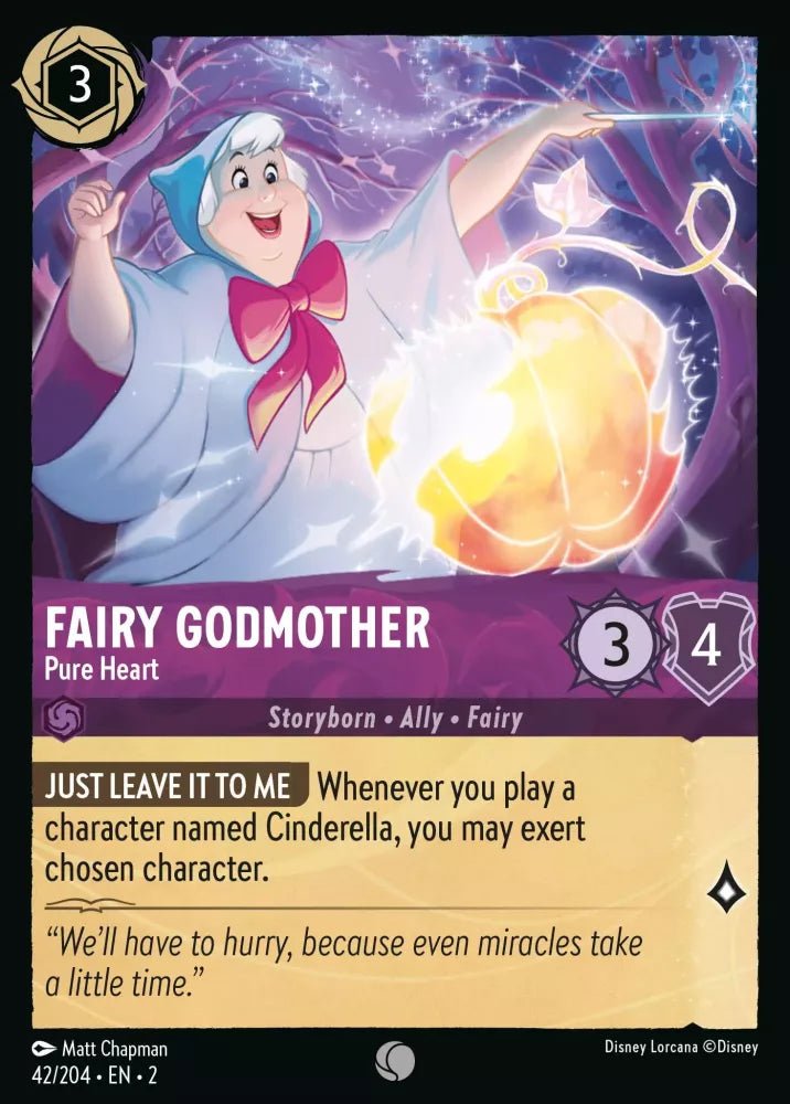 Disney Lorcana - [42/204][S2] - FAIRY GODMOTHER - Pure Heart ENG FOIL [M/NM] - The Great Illuminary -