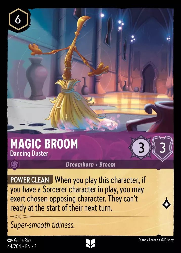 Disney Lorcana - [44/204][S3] - MAGIC BROOM - Dancing Duster ENG FOIL [M/NM] - The Great Illuminary -