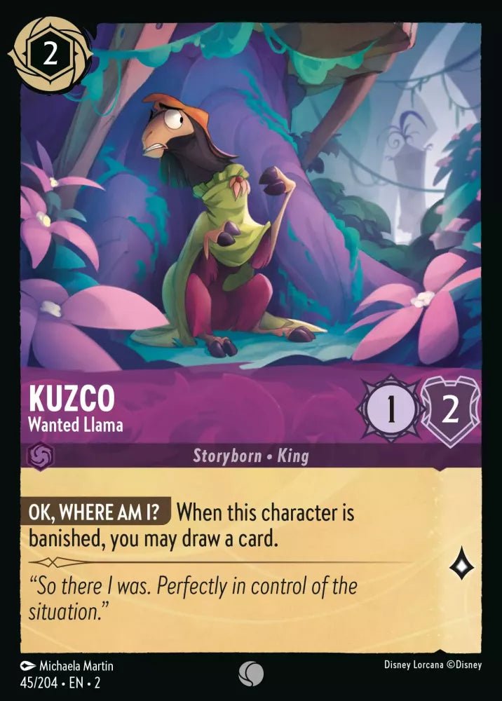 Disney Lorcana - [45/204][S2] - KUZCO - Wanted Llama ENG FOIL [M/NM] - The Great Illuminary -