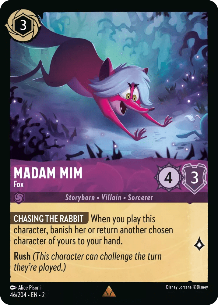 Disney Lorcana - [46/204][S2] - MADAM MIM - Fox ENG FOIL [M/NM] - The Great Illuminary -