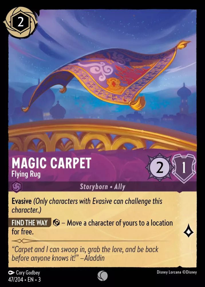 Disney Lorcana - [47/204][S3] - MAGIC CARPET - Flying Rug ENG FOIL [M/NM] - The Great Illuminary -