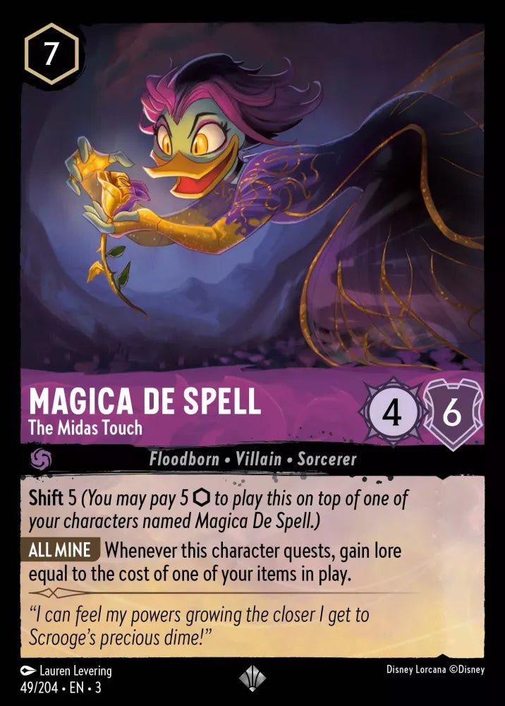 Disney Lorcana - [49/204][S3] - MAGICA DE SPELL - The Midas Touch ENG FOIL [M/NM] - The Great Illuminary -