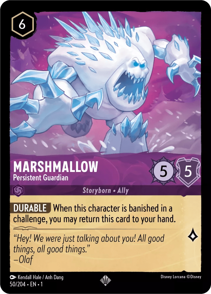 Disney Lorcana - [50/204] - MARSHMALLOW - Persistent Guardian ENG NON-FOIL [M/NM] - The Great Illuminary -