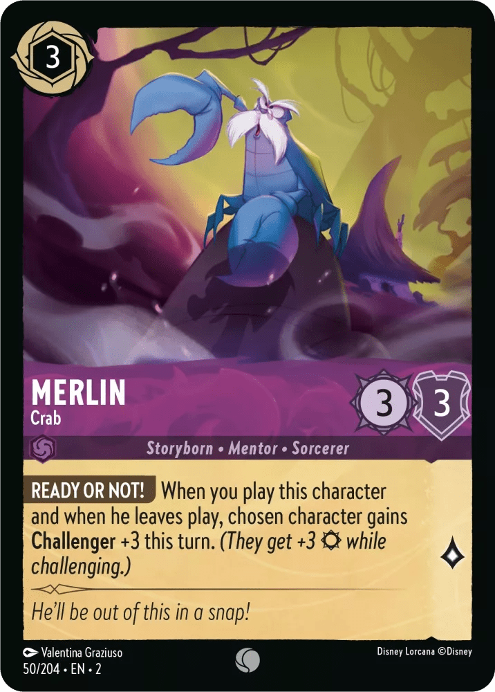 Disney Lorcana - [50/204][S2] - MERLIN - Crab ENG FOIL [M/NM] - The Great Illuminary -