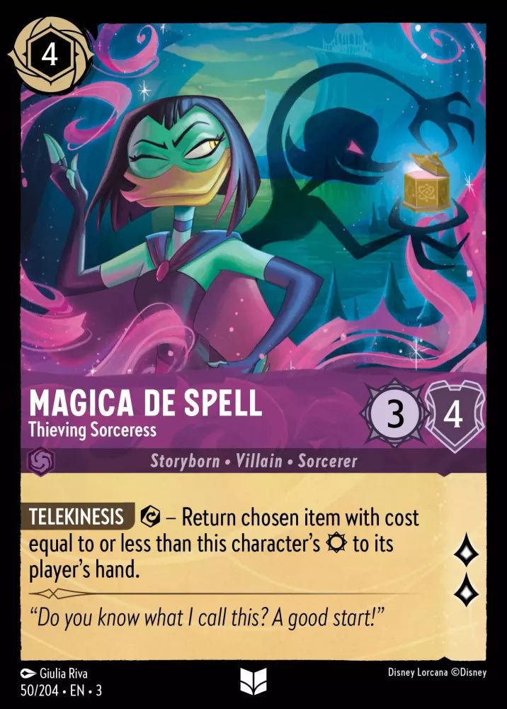 Disney Lorcana - [50/204][S3] - MAGICA DE SPELL - Thieving Sorceress ENG FOIL [M/NM] - The Great Illuminary -