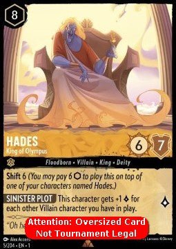 Disney Lorcana - [5/204] - HADES - King of Olympus - Oversized - ENG FOIL [M/NM] - The Great Illuminary -