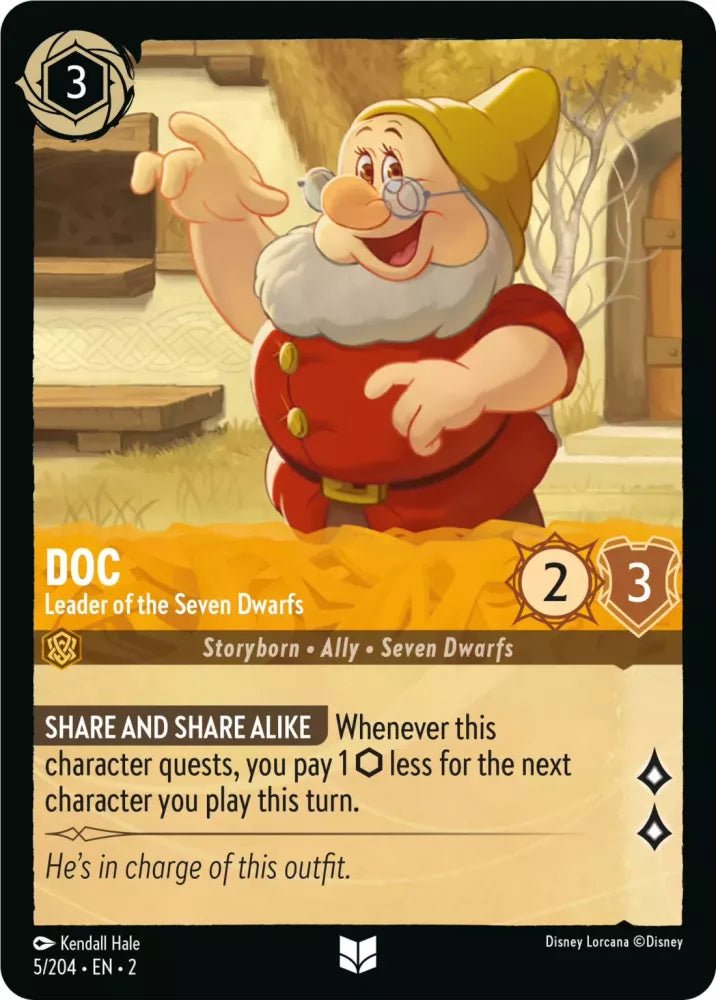 Disney Lorcana - [5/204][S2] - DOC - Leader of the Seven Dwarfs ENG FOIL [M/NM] - The Great Illuminary -