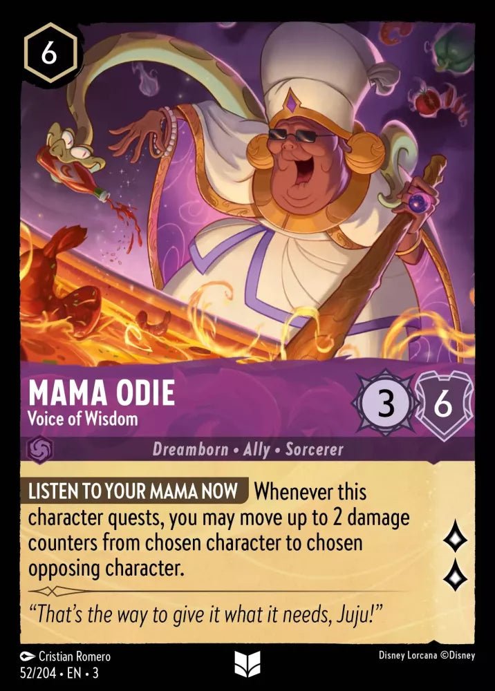 Disney Lorcana - [52/204][S3] - MAMA ODIE - Voice of Wisdom ENG FOIL [M/NM] - The Great Illuminary -