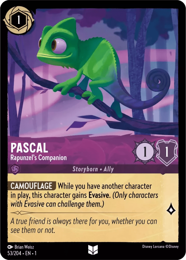 Disney Lorcana - [53/204] - PASCAL - Rapunzel's Companion ENG FOIL [M/NM] - The Great Illuminary -