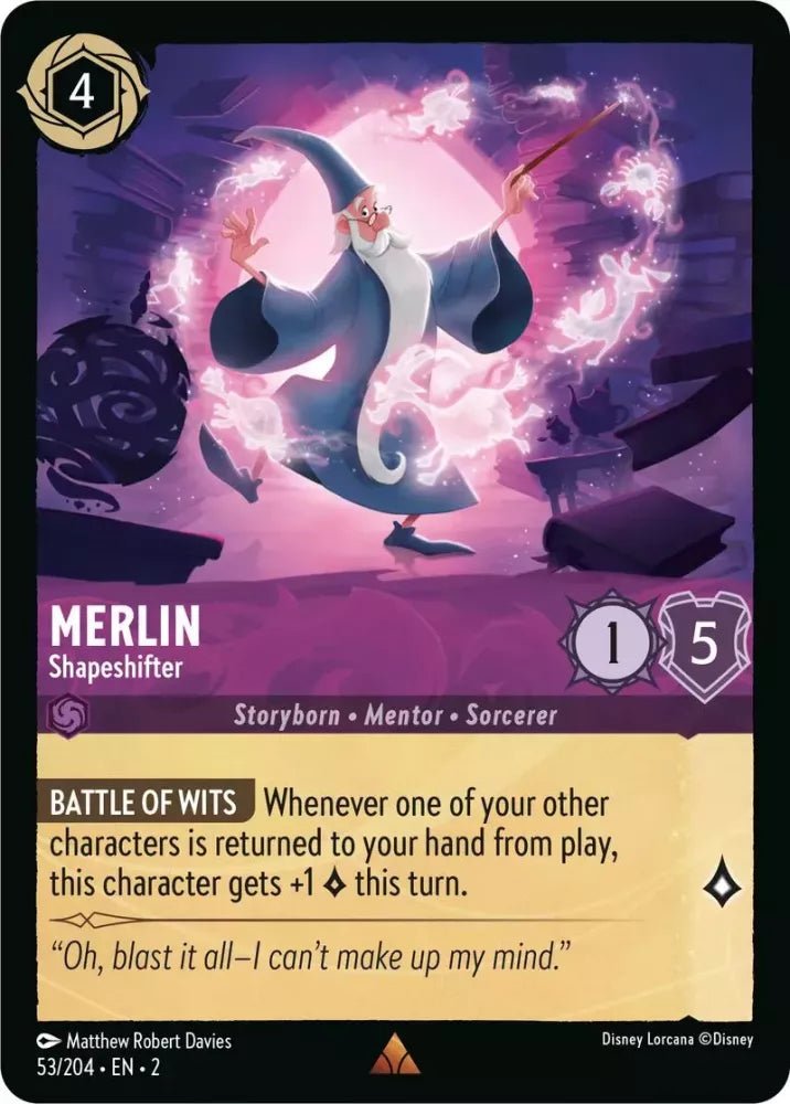 Disney Lorcana - [53/204][S2] - MERLIN - Shapeshifter ENG FOIL [M/NM] - The Great Illuminary -