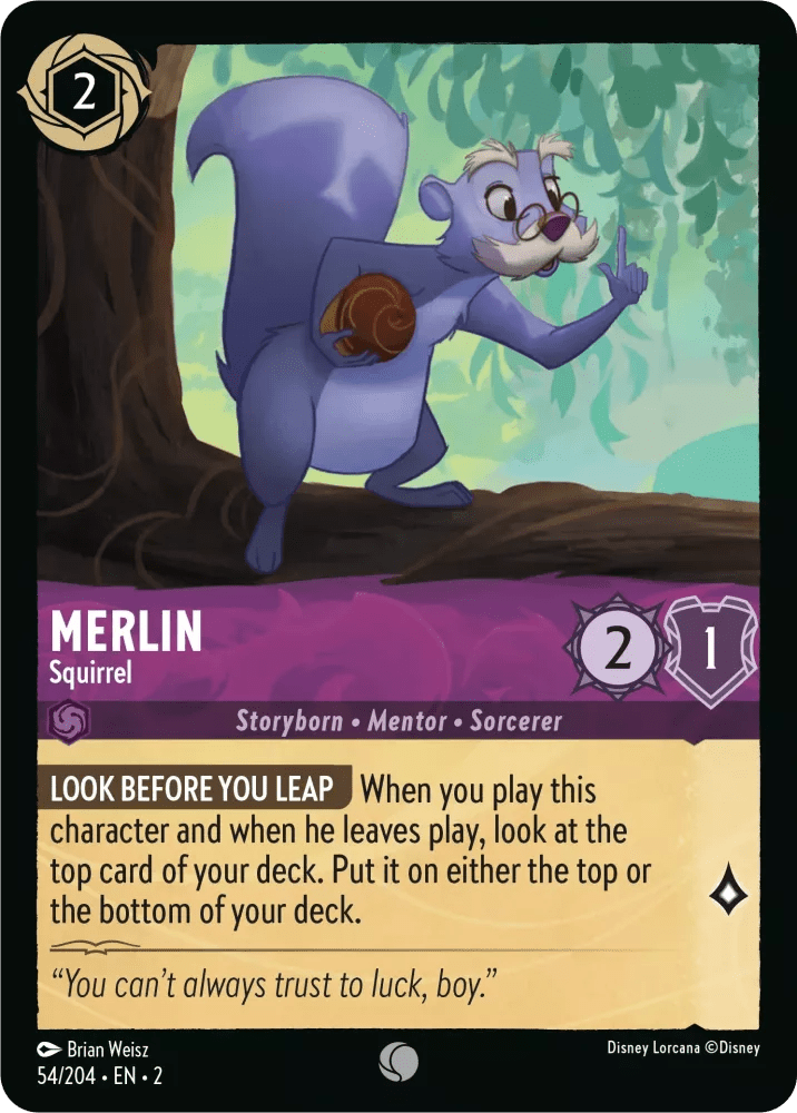 Disney Lorcana - [54/204][S2] - MERLIN - Squirrel ENG FOIL [M/NM] - The Great Illuminary -