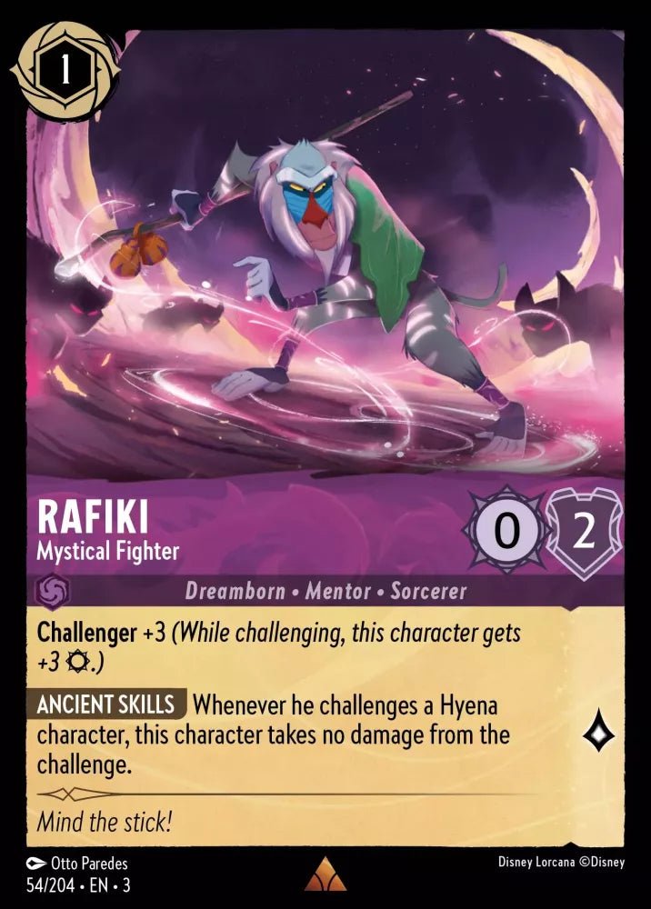 Disney Lorcana - [54/204][S3] - RAFIKI - Mystical Fighter ENG FOIL [M/NM] - The Great Illuminary -