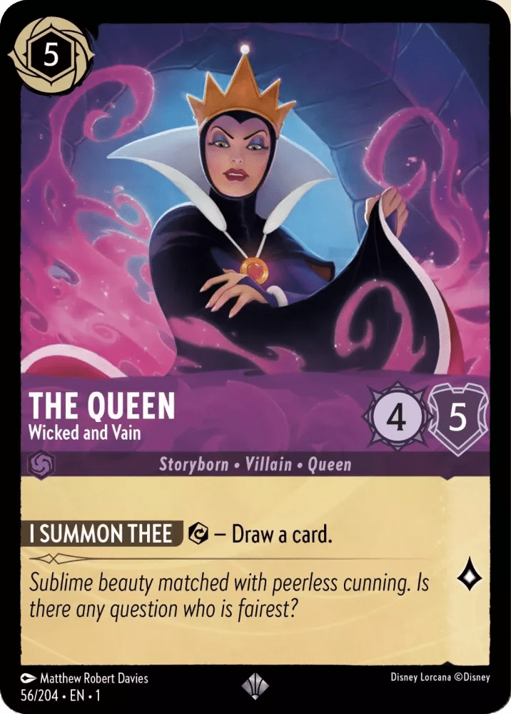 Disney Lorcana - [56/204] - THE QUEEN - Wicked and Vain ENG FOIL [M/NM] - The Great Illuminary -