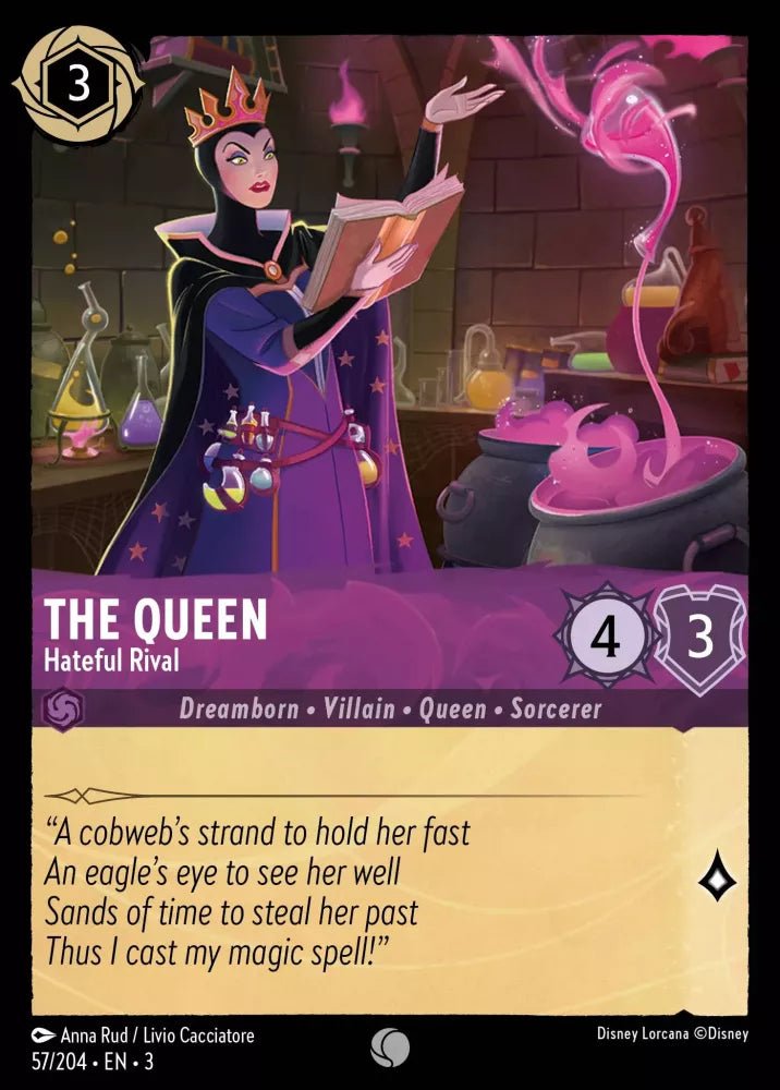 Disney Lorcana - [57/204][S3] - THE QUEEN - Hateful Rival ENG FOIL [M/NM] - The Great Illuminary -