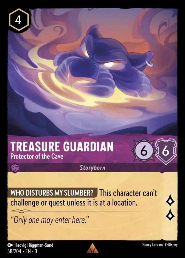 Disney Lorcana - [58/204][S3] - TREASURE GUARDIAN - Protector of the Cave ENG FOIL [M/NM] - The Great Illuminary -