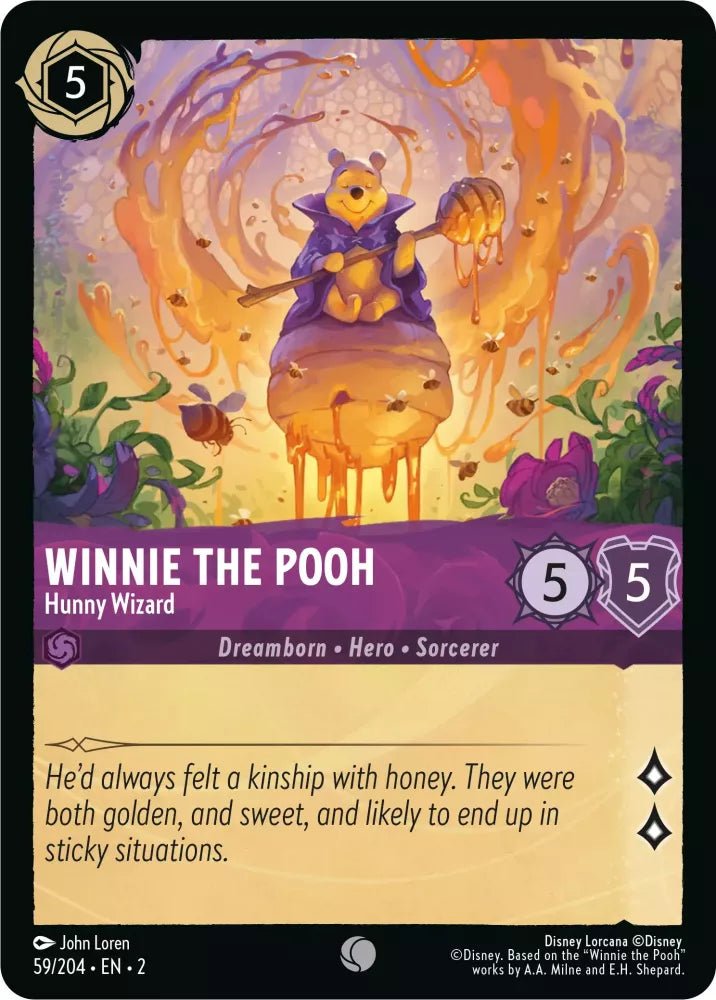 Disney Lorcana - [59/204][S2] - WINNIE THE POOH - Hunny Wizard ENG FOIL [M/NM] - The Great Illuminary -