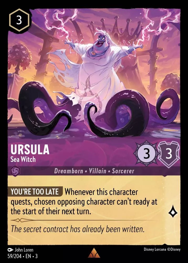 Disney Lorcana - [59/204][S3] - URSULA - Sea Witch ENG FOIL [M/NM] - The Great Illuminary -