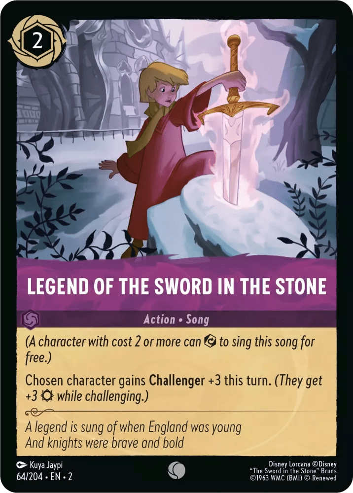 Disney Lorcana - [64/204][S2] - LEGEND OF THE SWORD IN THE STONE ENG FOIL [M/NM] - The Great Illuminary -