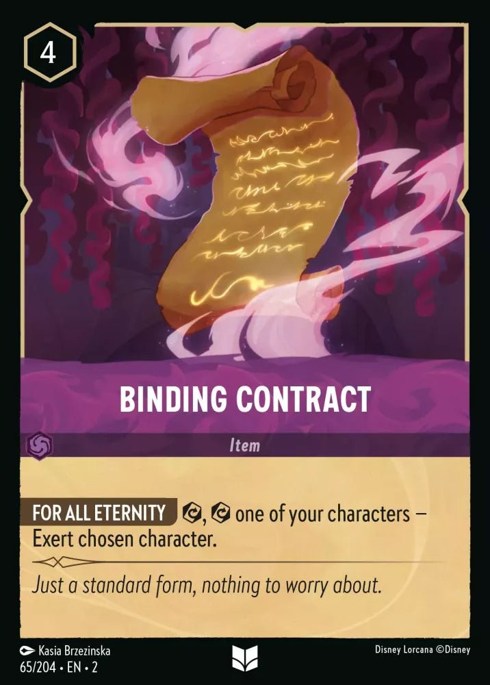 Disney Lorcana - [65/204][S2] - BINDING CONTRACT ENG FOIL [M/NM] - The Great Illuminary -