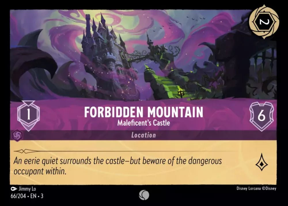 Disney Lorcana - [66/204][S3] - FRORBIDDEN MOUNTAIN - Maleficent's Castle ENG FOIL [M/NM] - The Great Illuminary -