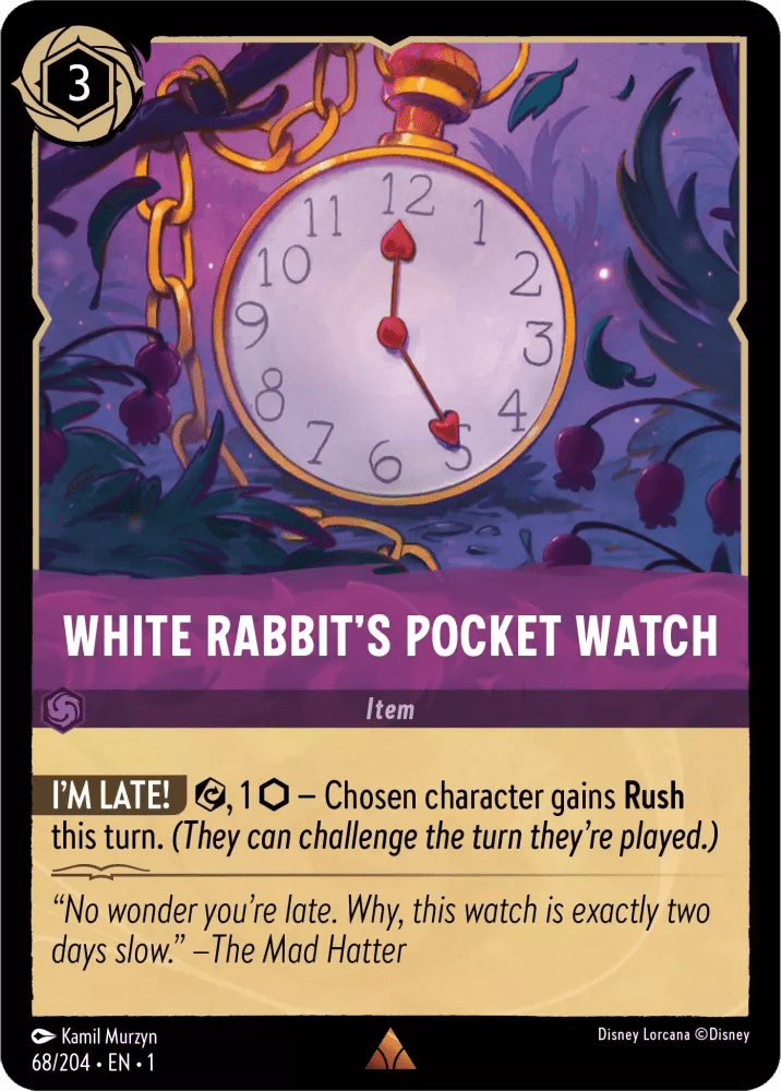 Disney Lorcana - [68/204] - WHITE RABBIT'S POCKET WATCH ENG FOIL [M/NM] - The Great Illuminary -