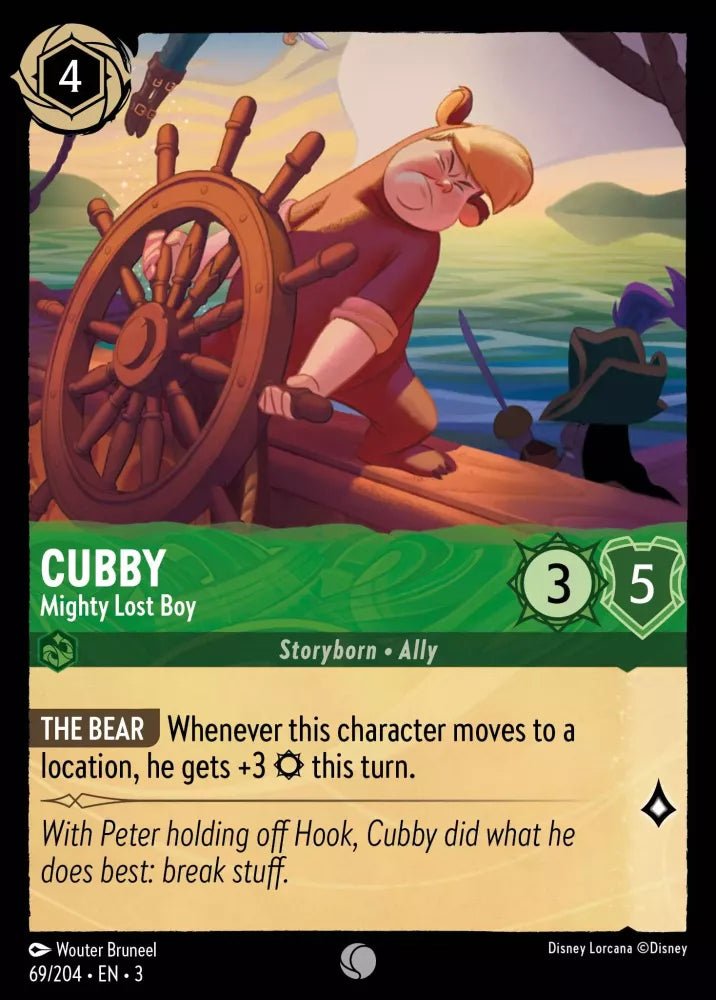 Disney Lorcana - [69/204][S3] - CUBBY - Mighty Lost Boy ENG FOIL [M/NM] - The Great Illuminary -