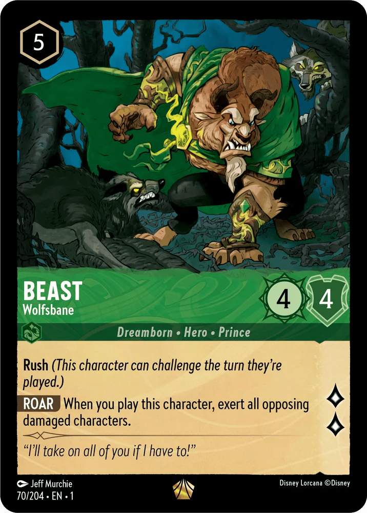 Disney Lorcana - [70/204] - BEAST - Wolfsbane ENG FOIL [M/NM] - The Great Illuminary -