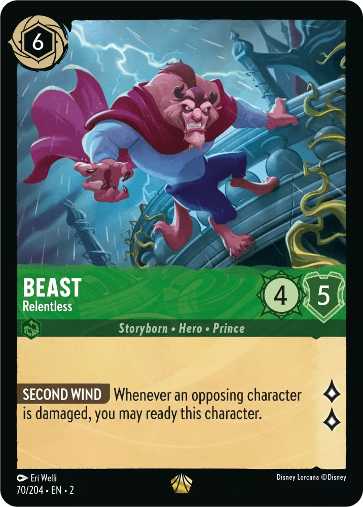 Disney Lorcana - [70/204][S2] - BEAST - Relentless ENG FOIL [M/NM] - The Great Illuminary -