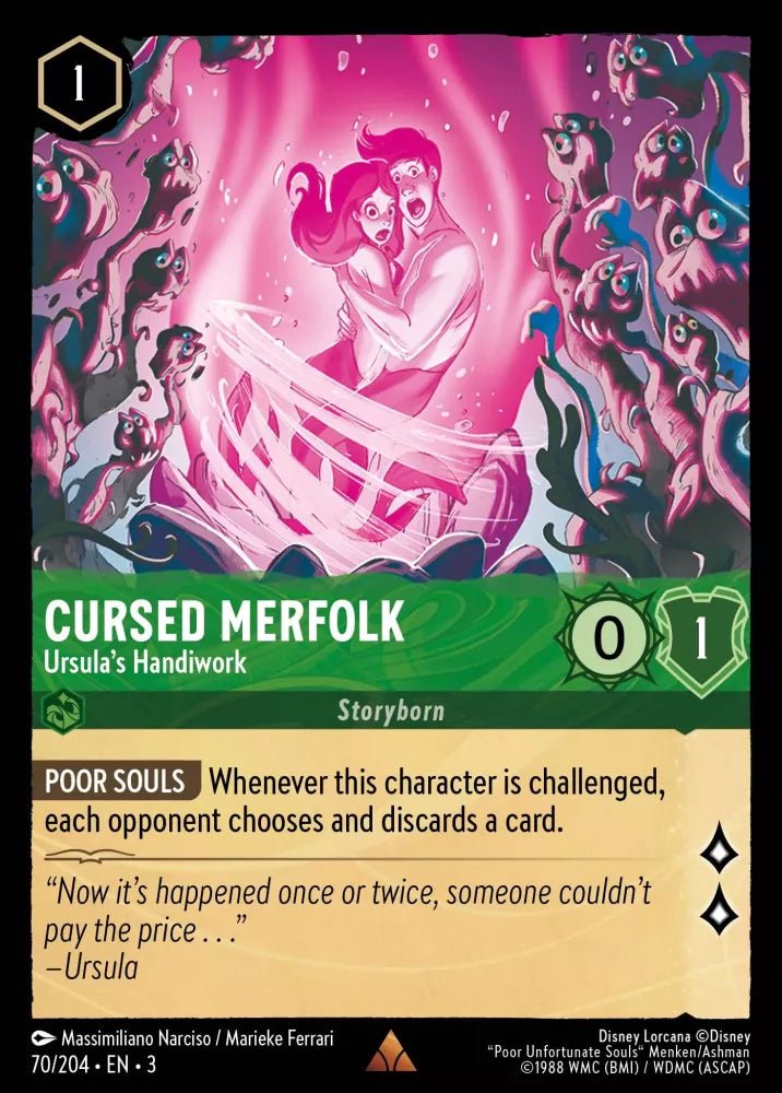 Disney Lorcana - [70/204][S3] - CURSED MERFOLK - Ursula's Handiwork ENG FOIL [M/NM] - The Great Illuminary -