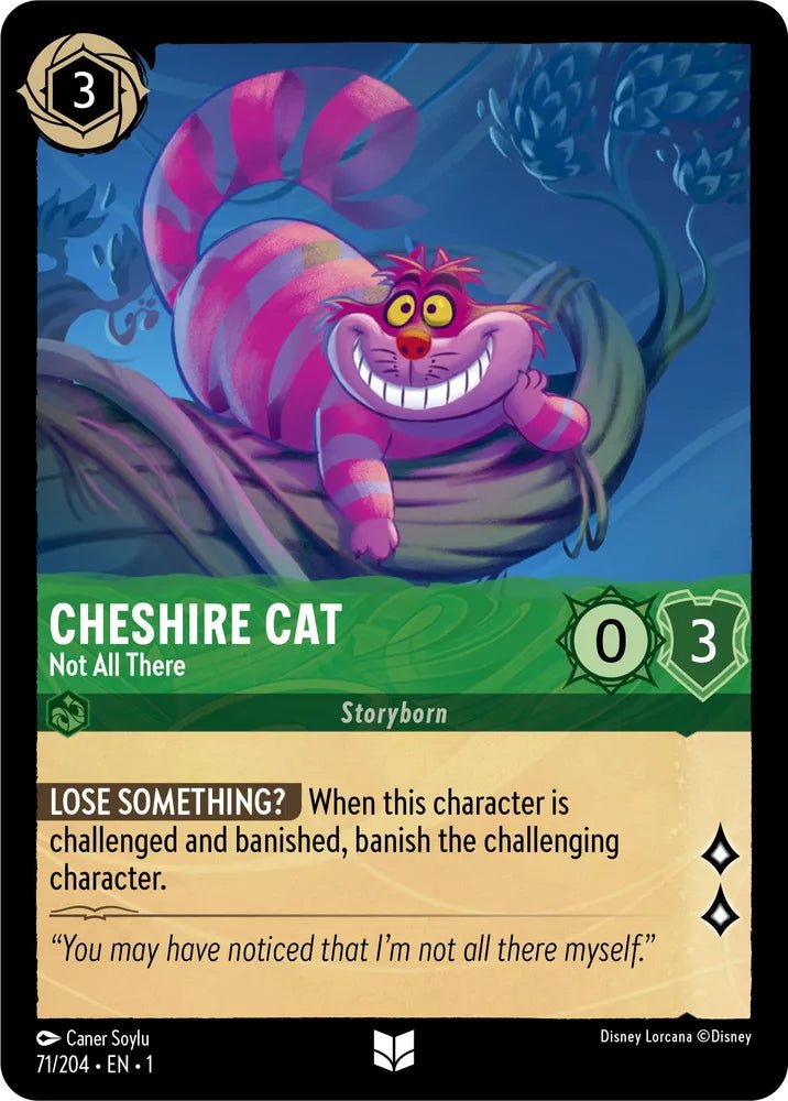 Disney Lorcana - [71/204] - CHESHIRE CAT - Not All There ENG FOIL [M/NM] - The Great Illuminary -