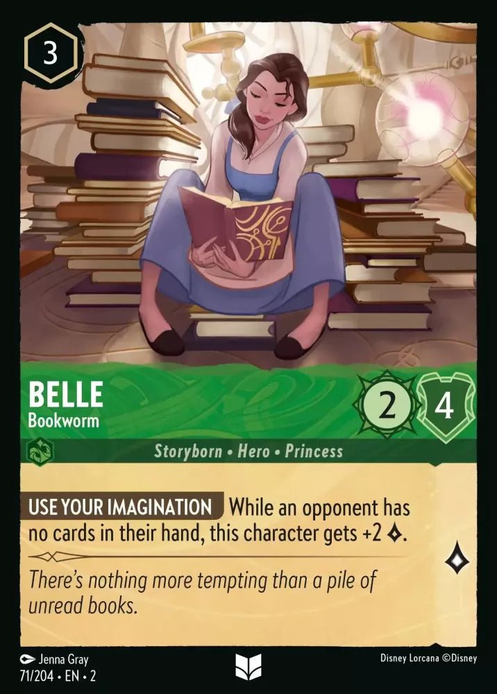 Disney Lorcana - [71/204][S2] - BELLE - Bookworm ENG FOIL [M/NM] - The Great Illuminary -